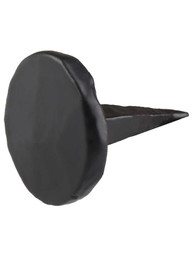 Flat Round-Head Iron Clavos Nails - Pack of Six 2" Diameter in Matte Black