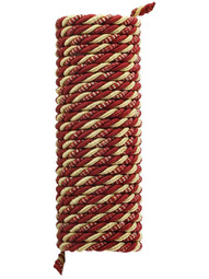 Triple Strand Multi-Color Picture Hanging Cord - 3/16-inch Diameter in Gold & Burgundy