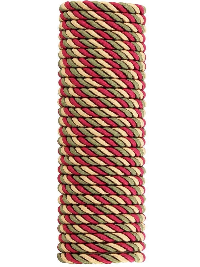 Triple Strand Multi-Color Picture Hanging Cord - 3/16-inch Diameter in  Burgundy, Gold & Green