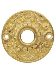 Joplin Solid-Brass Rosette in Un-Lacquered Brass