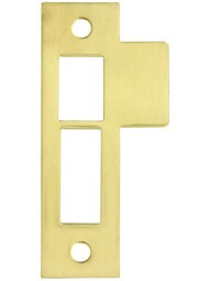 3 1/2" Solid Brass Mortise Strike Plate in Polished Brass
