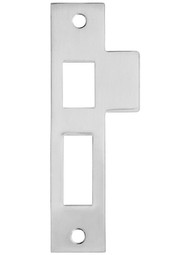 4 1/2" Solid Brass Mortise Strike Plate in Polished Chrome