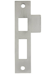 4 1/2" x 1" Large Solid Brass Strike Plate in Satin Nickel