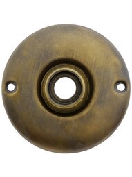 3" Wrought Brass Rosette in Antique Brass