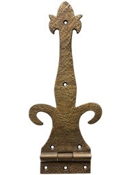 Weathered Bronze Strap Door Hinge With Tuscan Design