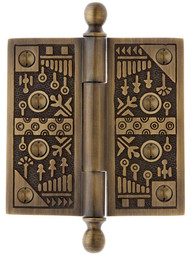 4-Inch Ball-Tip Windsor Pattern Hinge In Antique-By-Hand Finish