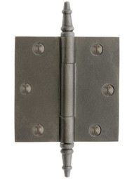 3 1/2-Inch Cast Iron Door Hinge With Steeple Tips