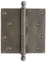 4-Inch Cast Iron Door Hinge With Ball Finials