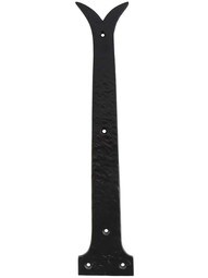 12" Cast-Iron Dummy Strap with Whale Tail Design in Matte Black