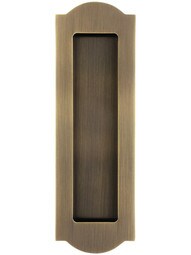 7" Bristol Arch Top Pocket-Door Pull in Antique Brass