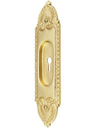Stanwich Pocket Door Pull With Keyhole In Polished Brass
