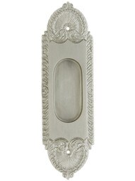 Stanwich Pattern Pocket Door Pull in Satin Nickel