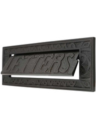 Magazine Size Arts & Crafts Mail Slot In Solid Cast Bronze