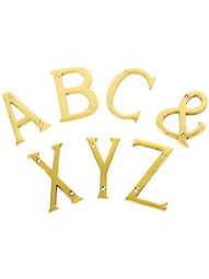 3" Tall Brass House Letters. Letter "V"