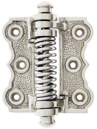 Cast Brass Decorative Screen & Storm Door Spring Hinge in Polished Nickel