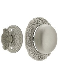 Small Scroll Design Twist Door Bell in Satin Nickel