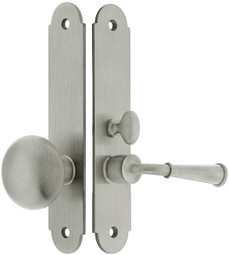 Buckingham Screen Door Lock Set w/Traditional Lever Satin Nickel