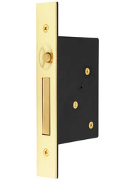 Pocket Door Mortise Edge Pull in Polished Brass