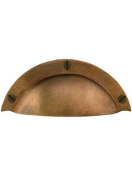Solid Bronze 3 7/8-Inch Cup Pull in Light Bronze