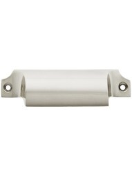 3 3/4" Brass Bin Pull In Polished Nickel