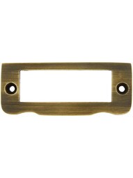 Small Cast Brass Label Holder in Antique-By-Hand
