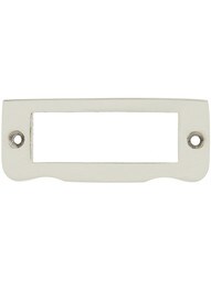 Small Cast Brass Label Holder In Polished Nickel