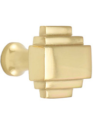 Streamline Deco Cabinet Knob in Polished Brass