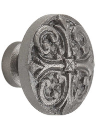 Gaios Cast-Iron Cabinet Knob - 1 1/2" Diameter in Antique Iron Finish