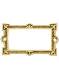 Fleur de Lis Label Holder in Unlacquered Brass