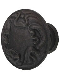 Olympia Cast-Iron Cabinet Knob in Antique Iron