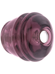 Round Purple Glass Cabinet Knob