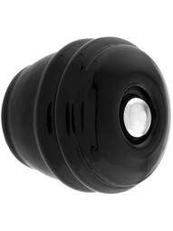 Round Black Glass Cabinet Knob