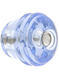 Round Light Blue Glass Cabinet Knob