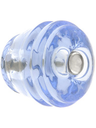 Round Light Blue Glass Cabinet Knob