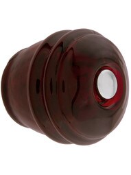 Round Ruby Red Glass Cabinet Knob