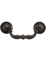 Beaded Flower Post Bail Pull - 2 1/2-inch Center-to-Center in Oil Rubbed Bronze