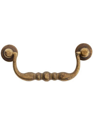 Toscana Bail Pull with Rosettes - 3 3/4" Center-to-Center