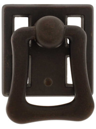 Mackintosh Ring Pull With Small Backplate In Oil Rubbed Bronze