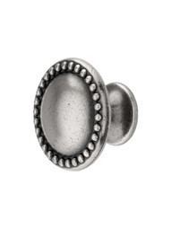 Beaded Design Cabinet Knob in Old Iron