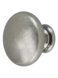Classic Round Knob - 1 3/16" Diameter in Old Iron