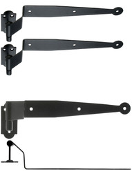 Pair of 14" Traditional Inset Shutter Strap Hinges