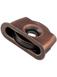 Wrought Steel Press-Fit Sash Pulley - 2-Inch Diameter Wheel in Oil-Rubbed Bronze