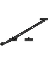 12" Cast iron Casement Window Stay In Matte Black