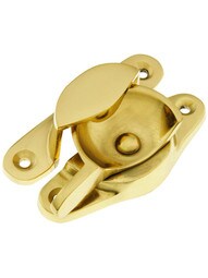 "Commercial" Style Cast Brass Sash Lock In Un-Lacquered Brass