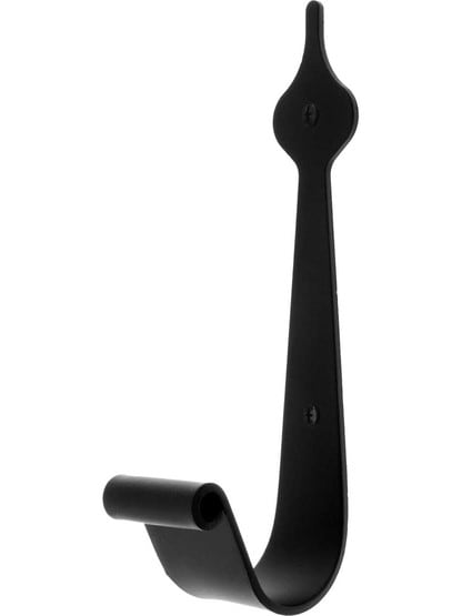 Extra Large Forged-Iron Hook with a Lacquered Black Finish.