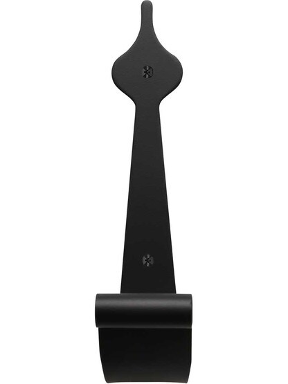 Alternate View 2 of Extra Large Forged-Iron Hook with a Lacquered Black Finish.