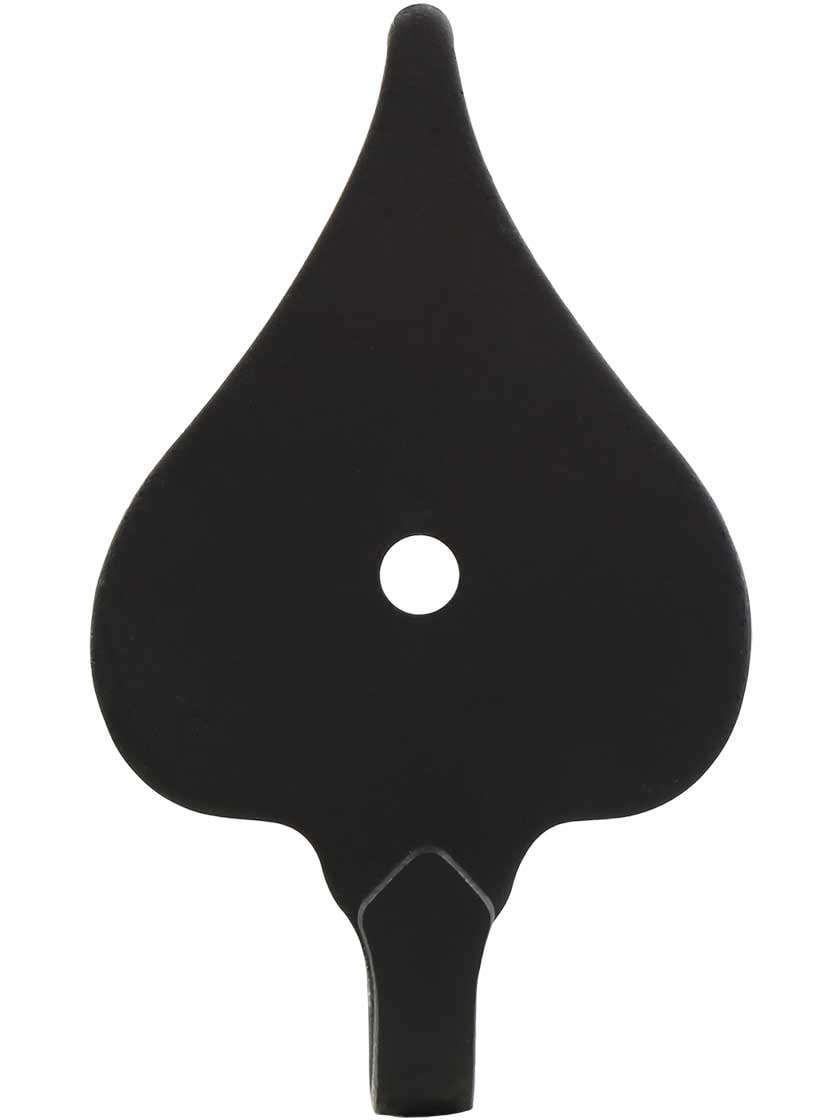 Alternate View 2 of 3 inch Forged-Iron Colonial Heart Hook with a Lacquered Black Finish.