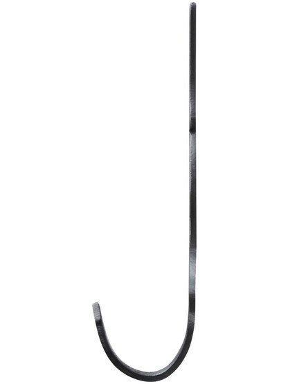 Alternate View of 3 1/4 inch Forged-Iron Swordfish Colonial Hook with a Lacquered Black Finish.