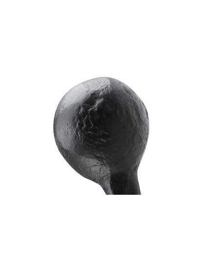 Alternate View 2 of Hand Forged Iron-Ball Double Hook with a Lacquered Black Finish.