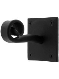 Forged-Iron Coat Hook with Square Backplate